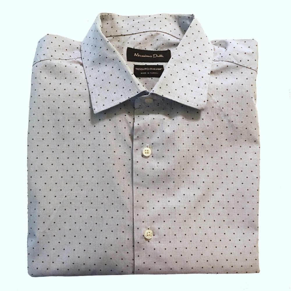 MASSIMO DUTTI MEN'S DRESS SHIRT SIZE 17